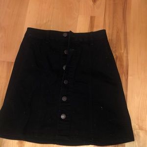 Black jean skirt